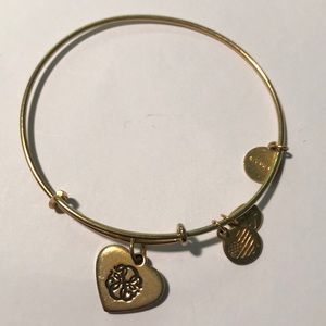 Alex & Ani Path of Life Heart Gold Bangle